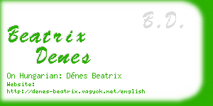 beatrix denes business card