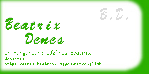 beatrix denes business card